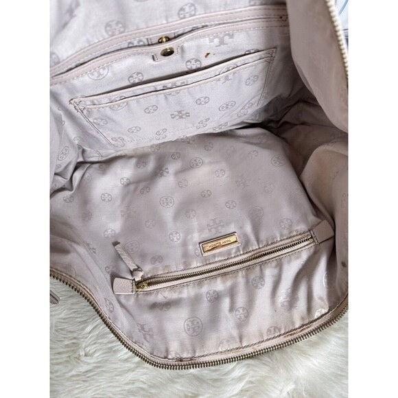 Tory Burch Purse Ivy Slouchy Satchel Bedrock Leather Expandable Bag -Miss STRAP - Picture 13 of 16